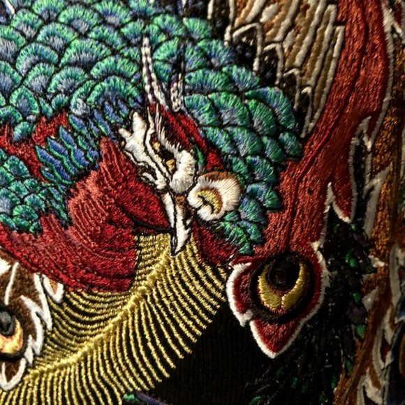 Eleven Paris Nolan Embroidered Feather Sweatshirt - Black/Multi - L - Picture 7 of 10